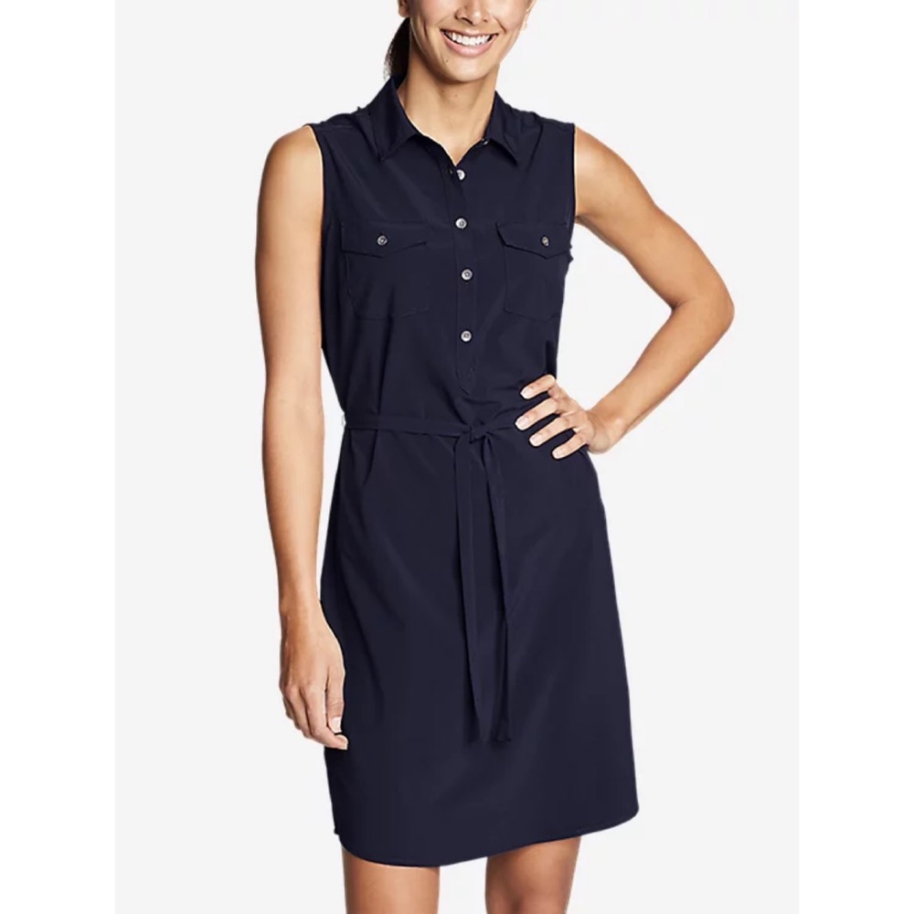 2/$12🌿 New York & Company NWOT Button Down Dress - Black - Picture 1 of 9